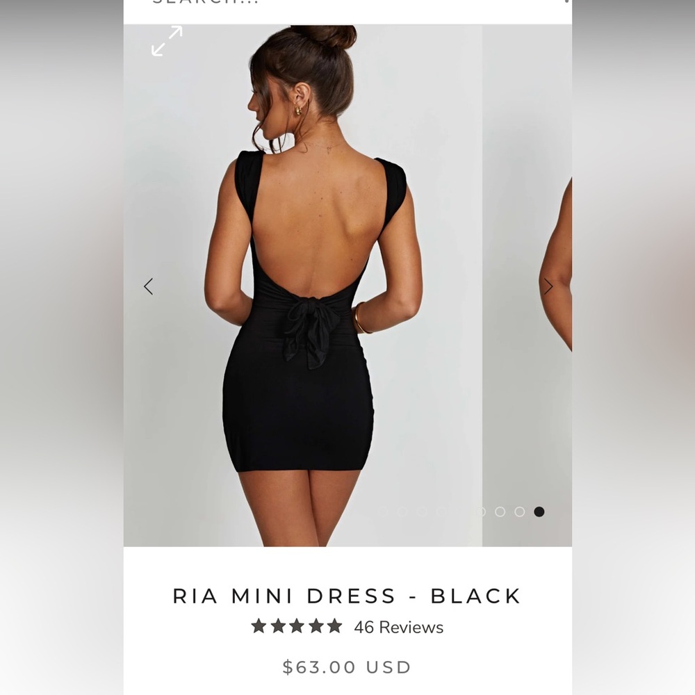 Babyboo Ria Blackless Black Bodycon Mini Dress